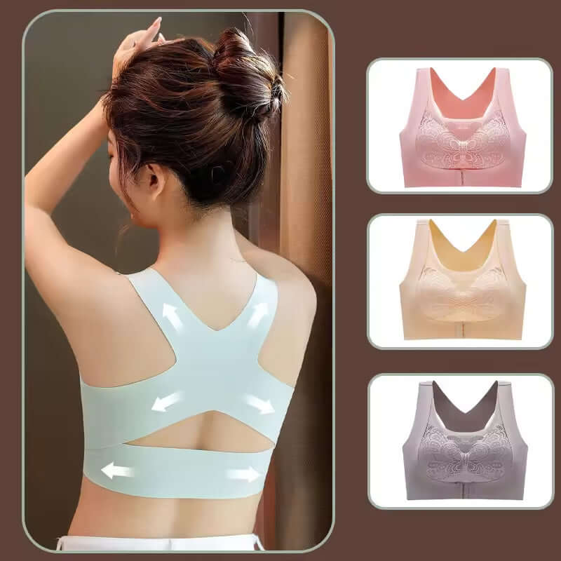 Libaaya's™ Front-Closure Bralette – Supportive & Humpback Corrector for Women & Students