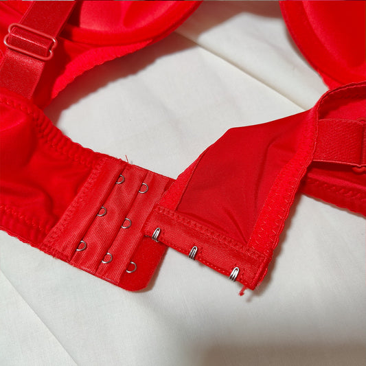 Red Crystal Strap Bra & Panty Set – Bold & Beautiful