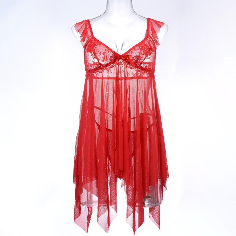 Women's Sexy Mesh See-through Lingerie Nightgown