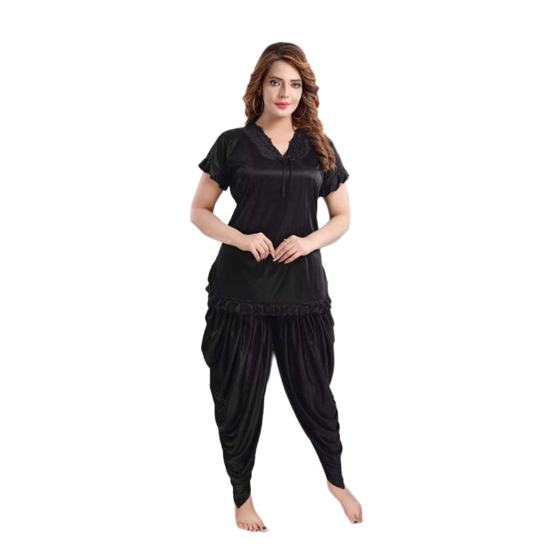 Patiyala 2-Piece Night Suit – Silk Jersey Comfort