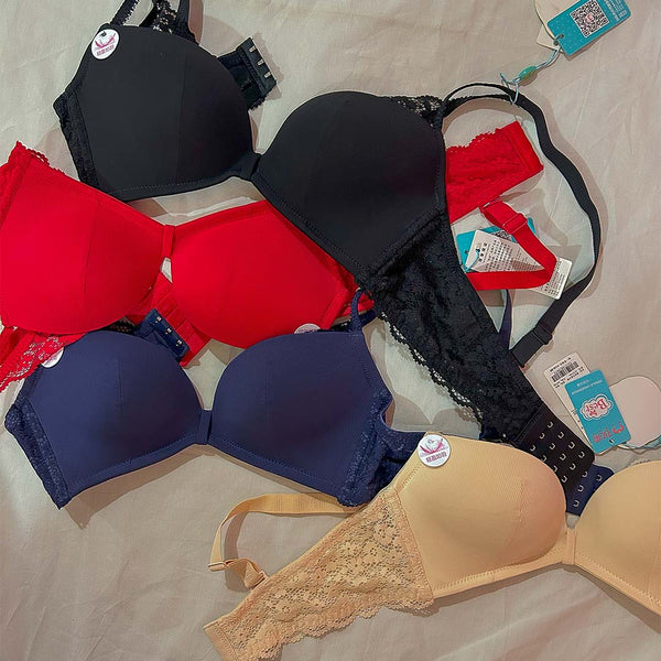 Pack of 2 – Premium Lace Padded Bras (All Colors Available) – 50% OFF