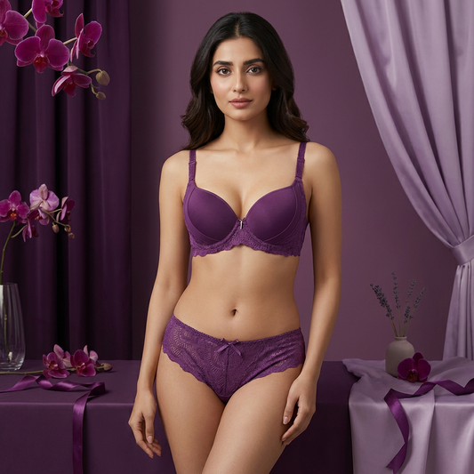 Elegant Lace Support Set – Ultra-Comfort Bra & Panty Combo