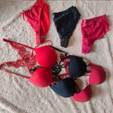 Butterfly Lace Push-Up Bra & Panty Set