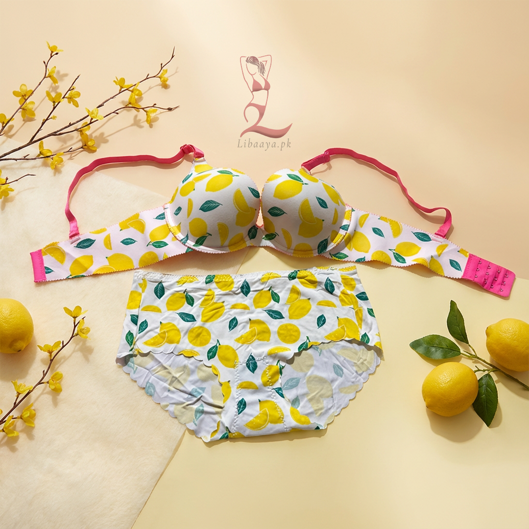 Libaaya Fruity Comfort Support Set – Printed Bra & Panty Combo