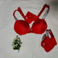 Red Crystal Strap Bra & Panty Set – Bold & Beautiful