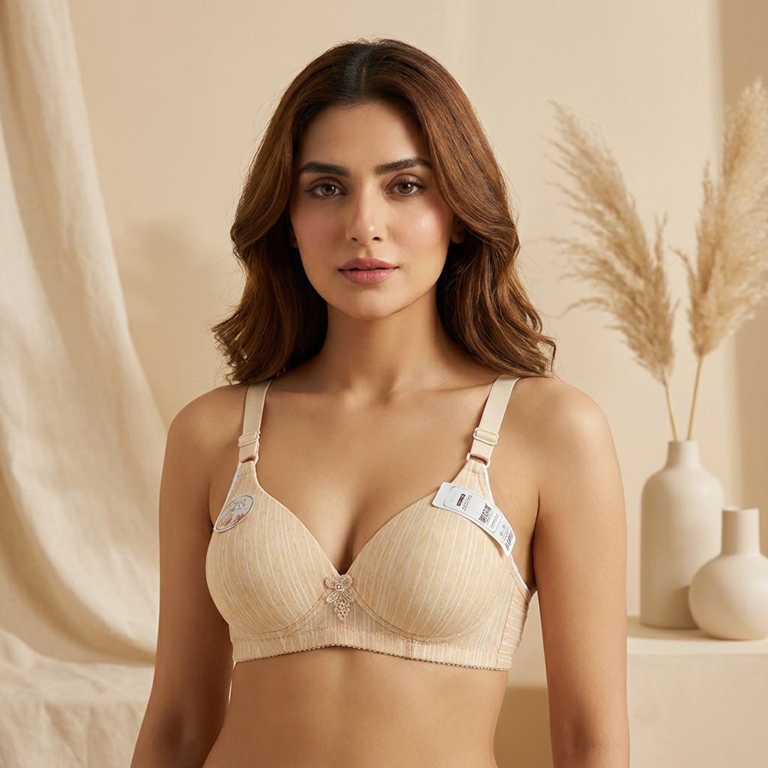 Pack of 2 – Striped Non-Padded Comfort Bras – Only Rs. 1,750