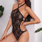 Fish Mesh Nighty Lingerie – Backless Black Lace Edition