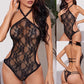 Fish Mesh Nighty Lingerie – Backless Black Lace Edition