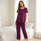 Midnight Muse™ 2-Piece Nightwear Set – Soft Fall, Elegant Lace Hem