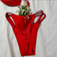 Red Crystal Strap Bra & Panty Set – Bold & Beautiful