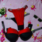 Libaaya Luxe Crystal Strap Lingerie Set – 2-Piece (Bra & Thong)