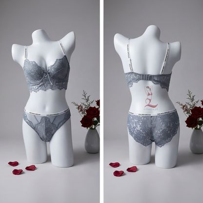 Libaaya Golden Dream Premium Net Bra & Panty Set