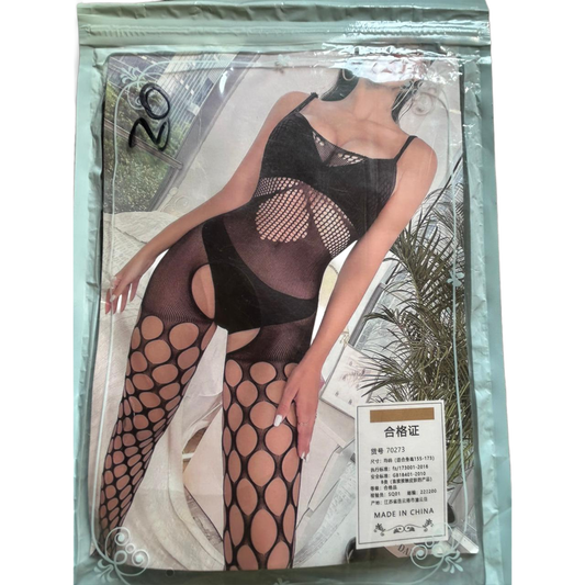 High-Cut Fishnet Bodysuit