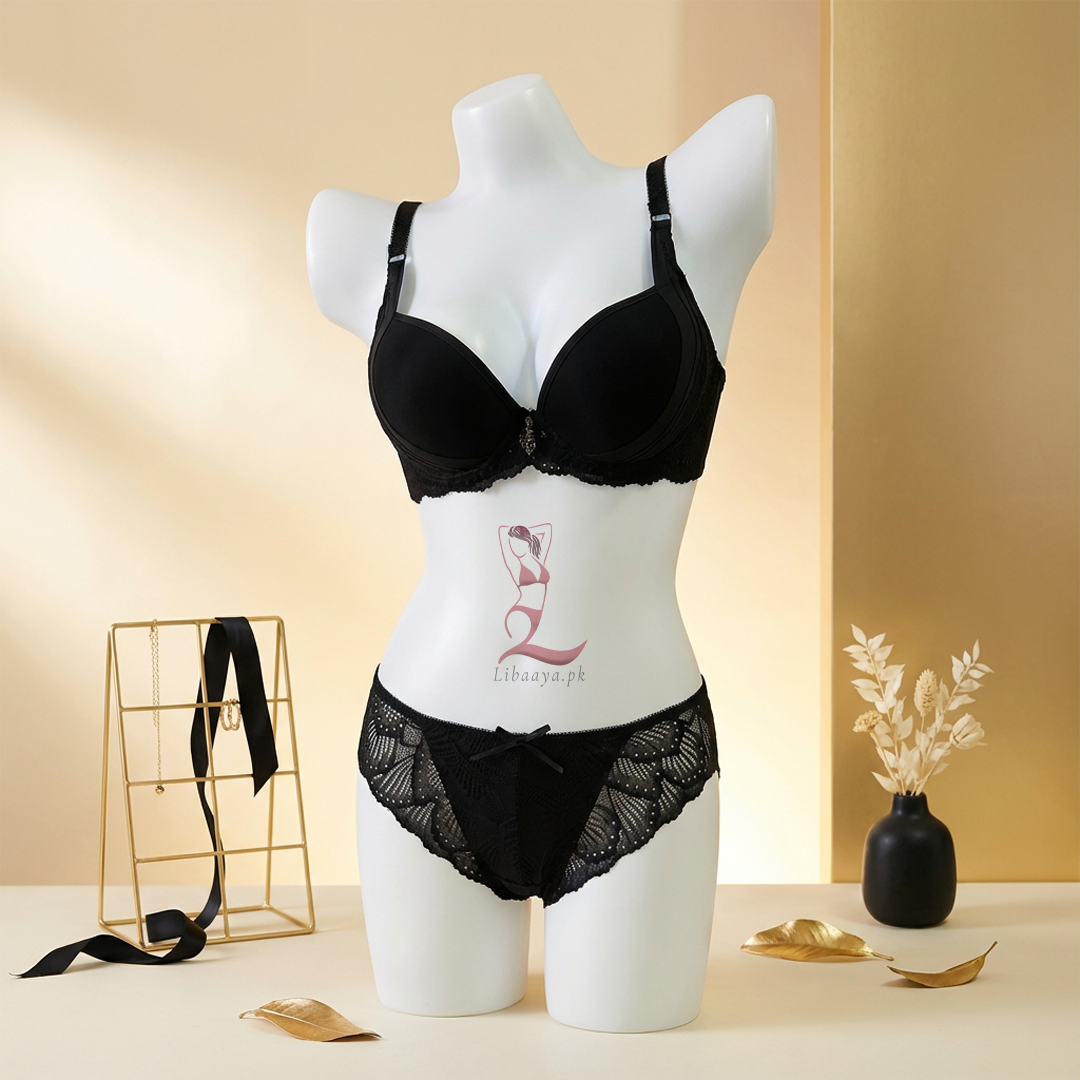 Elegant Lace Support Set – Ultra-Comfort Bra & Panty Combo