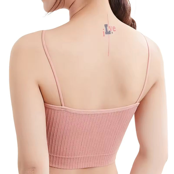 Pack of 3 – Seamless Thin Strap Teen Girl Bras (Soft Tube Tops for Students)