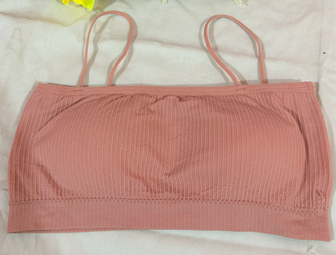 Pack of 3 – Seamless Thin Strap Teen Girl Bras (Soft Tube Tops for Students)