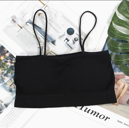 Pack of 3 – Seamless Thin Strap Teen Girl Bras (Soft Tube Tops for Students)