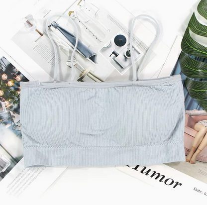 Pack of 3 – Seamless Thin Strap Teen Girl Bras (Soft Tube Tops for Students)