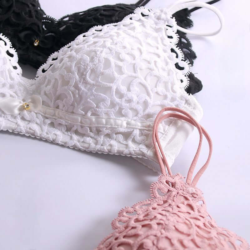 Libaaya's™ Double-Strapped Bra & Panty Set – Soft Lace Elegance