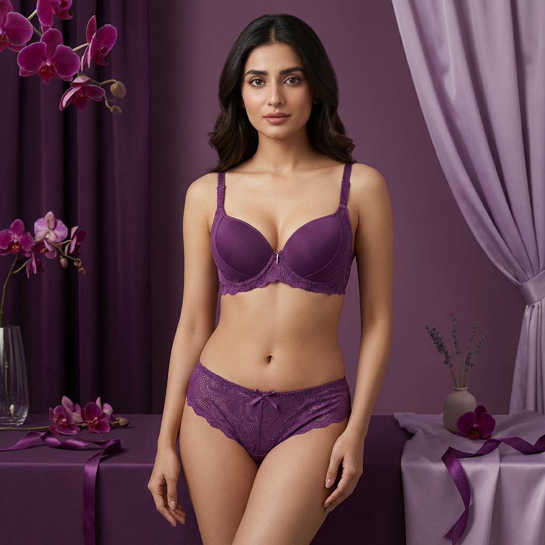 Elegant Lace Support Set – Ultra-Comfort Bra & Panty Combo - Image 12