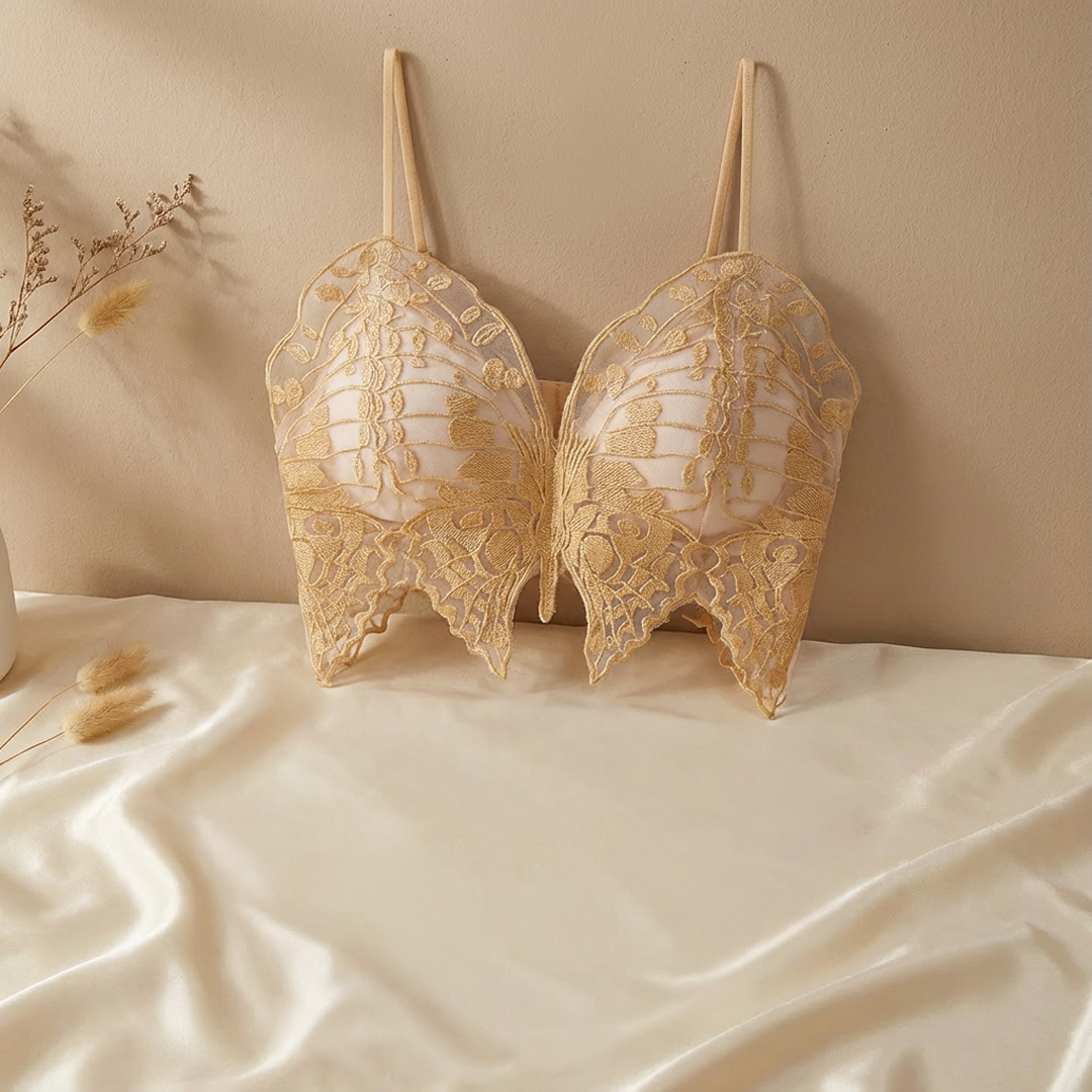 Butterfly Lace Bralette – Ultra Elegant Embroidered Mesh Top | Premium Party & Daily Wear Bralette - Image 4
